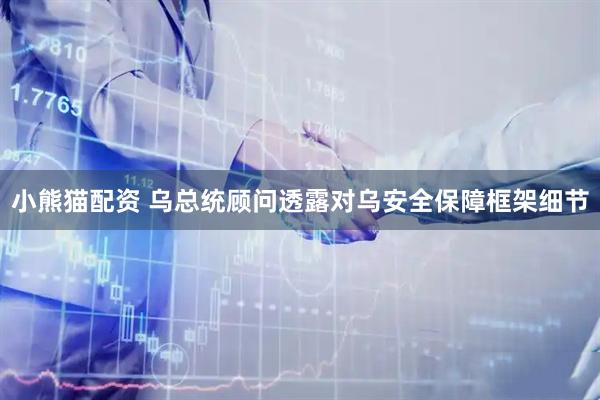 小熊猫配资 乌总统顾问透露对乌安全保障框架细节