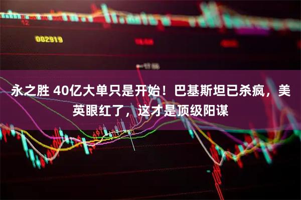 永之胜 40亿大单只是开始！巴基斯坦已杀疯，美英眼红了，这才是顶级阳谋